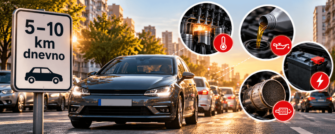 Vozite samo 5–10 km dnevno? Evo šta zapravo radite svom automobilu