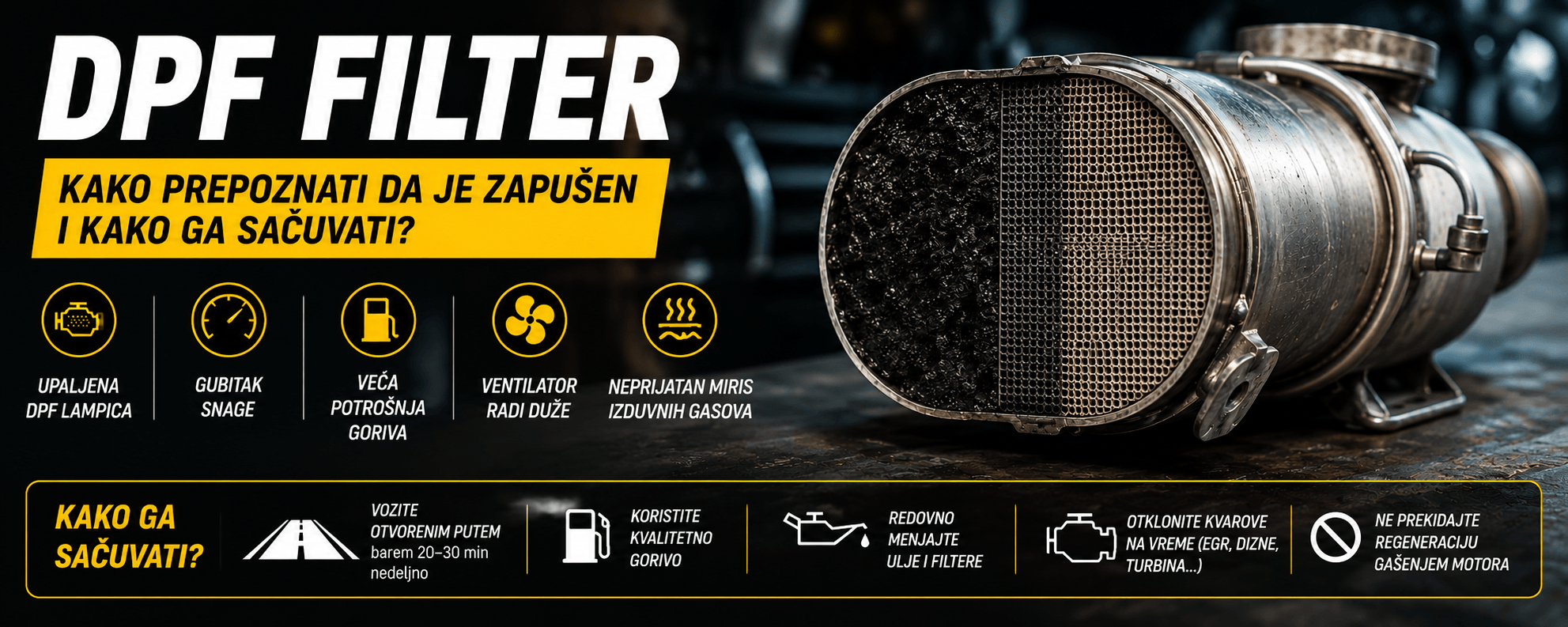 DPF filter – kako prepoznati da je zapušen i kako ga sačuvati?