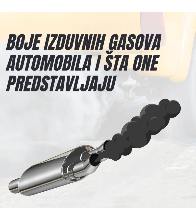BOJE IZDUVNIH GASOVA AUTOMOBILA I ŠTA ONE PREDSTAVLJAJU