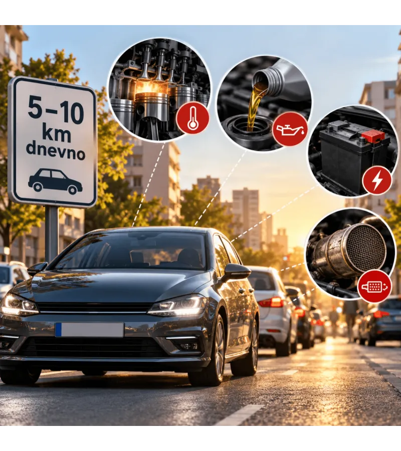 Vozite samo 5–10 km dnevno? Evo šta zapravo radite svom automobilu