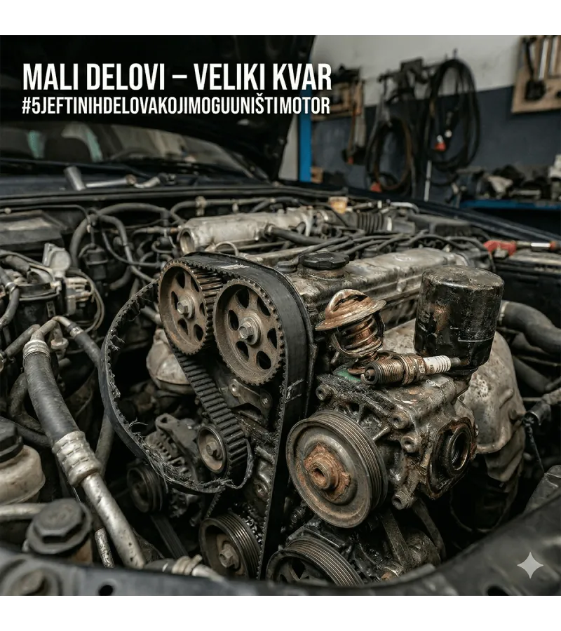 5 sitnih auto delova čije ignorisanje izaziva totalni kvar motora