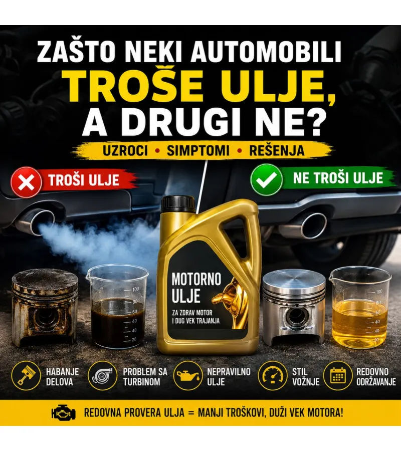 Zašto neki automobili troše ulje, a drugi ne?