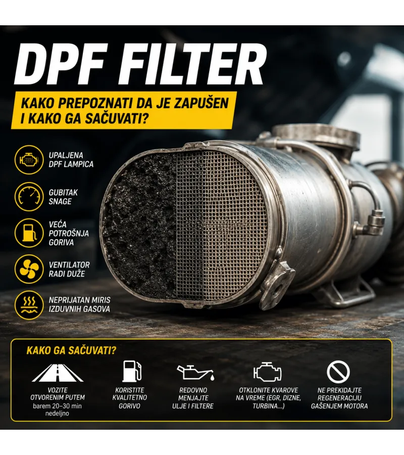DPF filter – kako prepoznati da je zapušen i kako ga sačuvati?