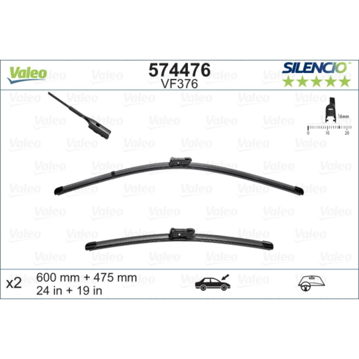METL 574476 ( VM376 119261 ) 16MM PASSAT B7 VALEO 