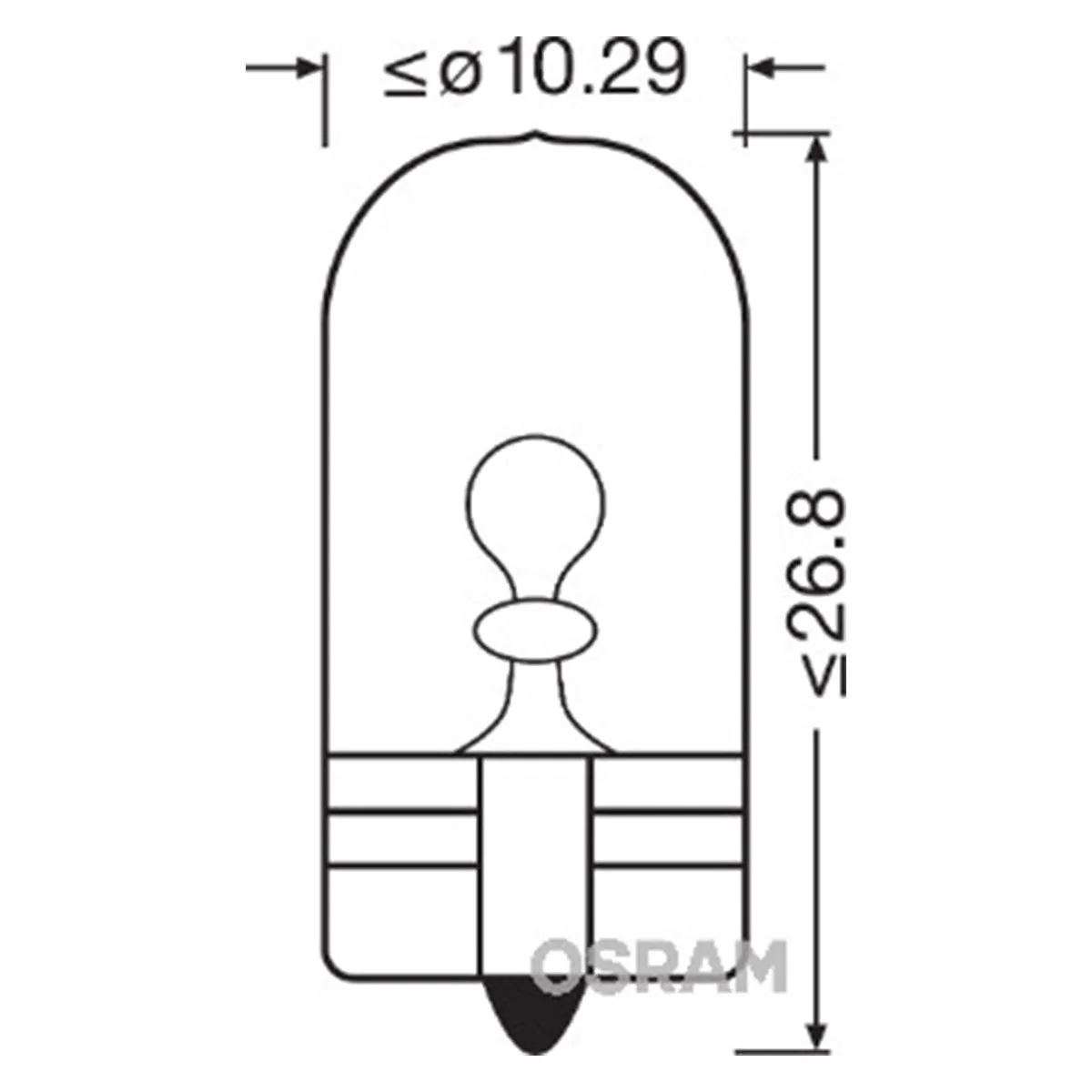 SIJAL PAR 12/ W5W 2825-02B ( 17177 ) 5W W2,1x9.5d 2BOX OSRAM 