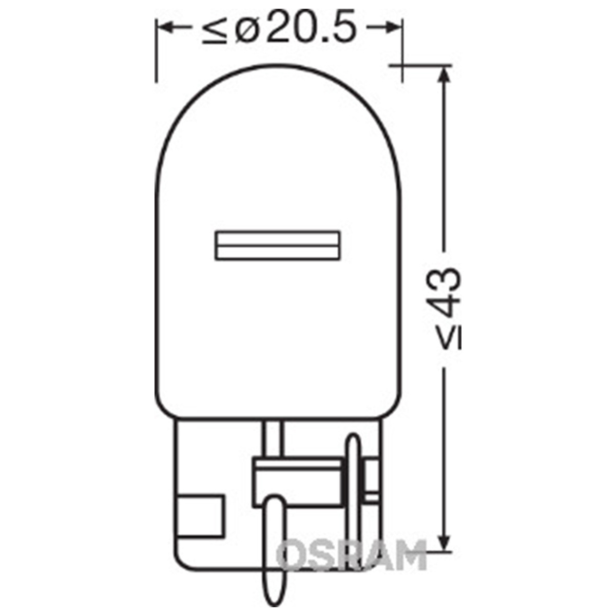 SIJAL 12/ WY21W 7504 ( 58100 ) ORANGE 21W WX3x16d UNV1 OSRAM 