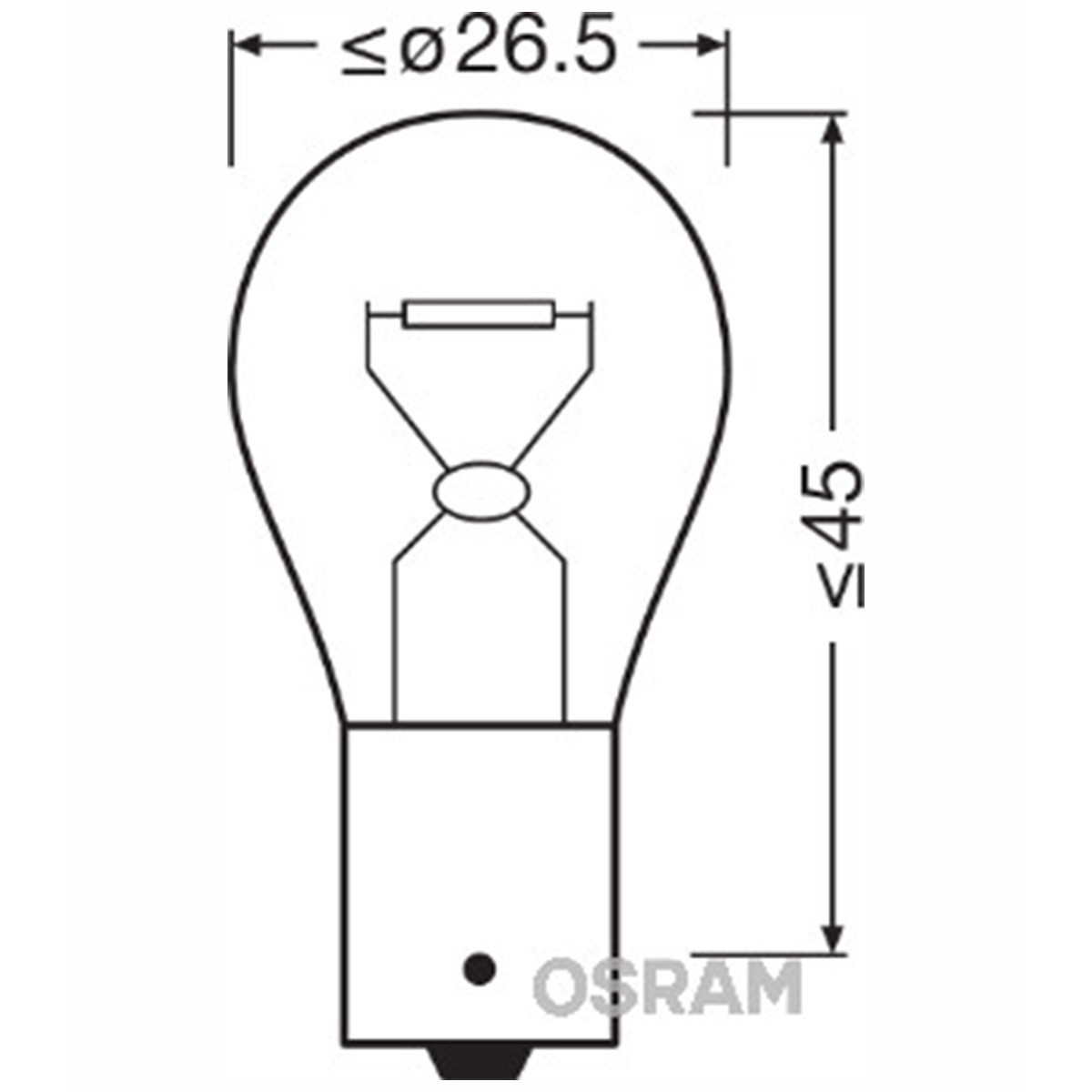 SIJAL PAR 12/ PY21W 7507DC-02B=2BL 21W ZUTA DIADEM BAU15S BLI2 OSRAM 