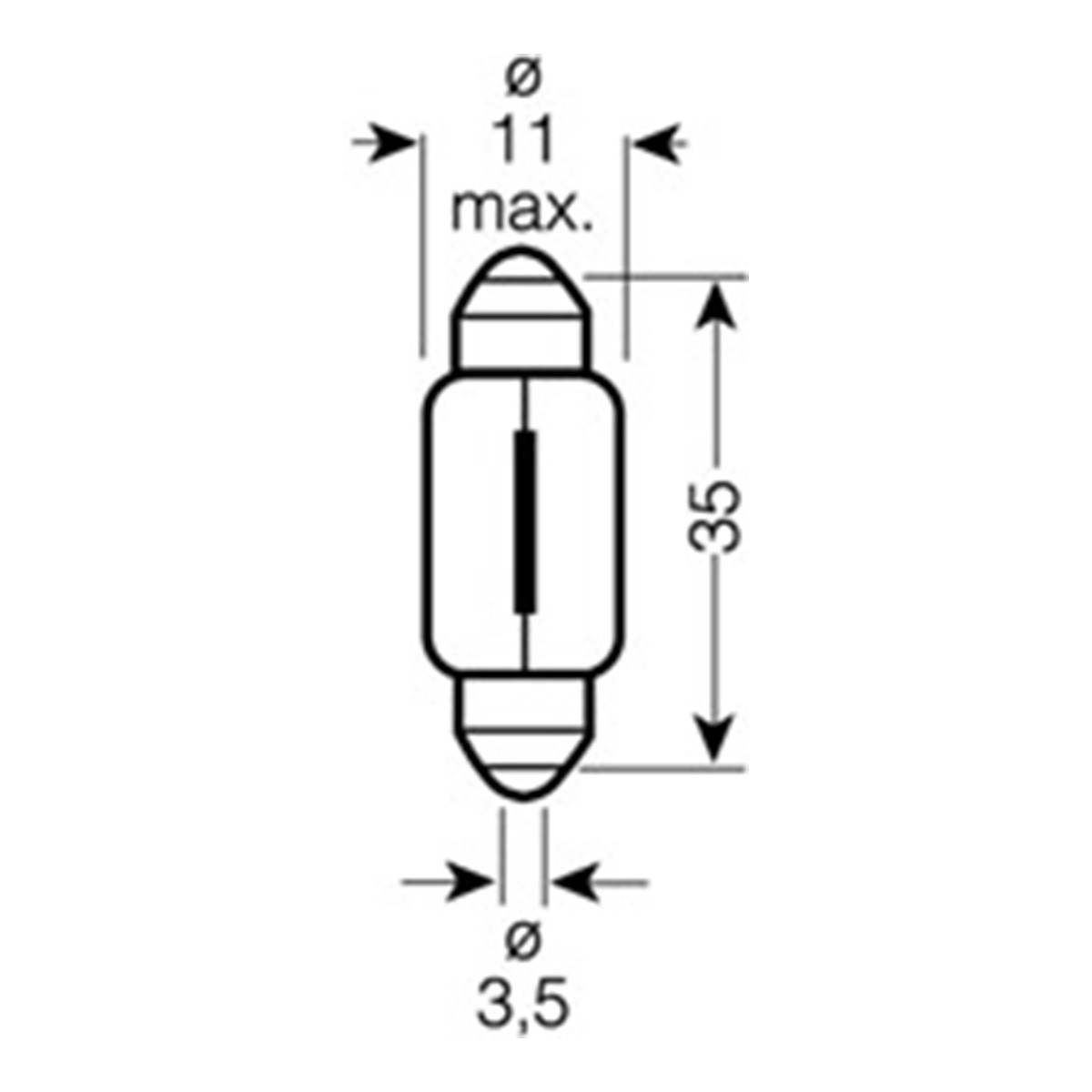 SIJAL 12/ C5W 6418ULT 5W SV8.5-8 UNV1 OSRAM 