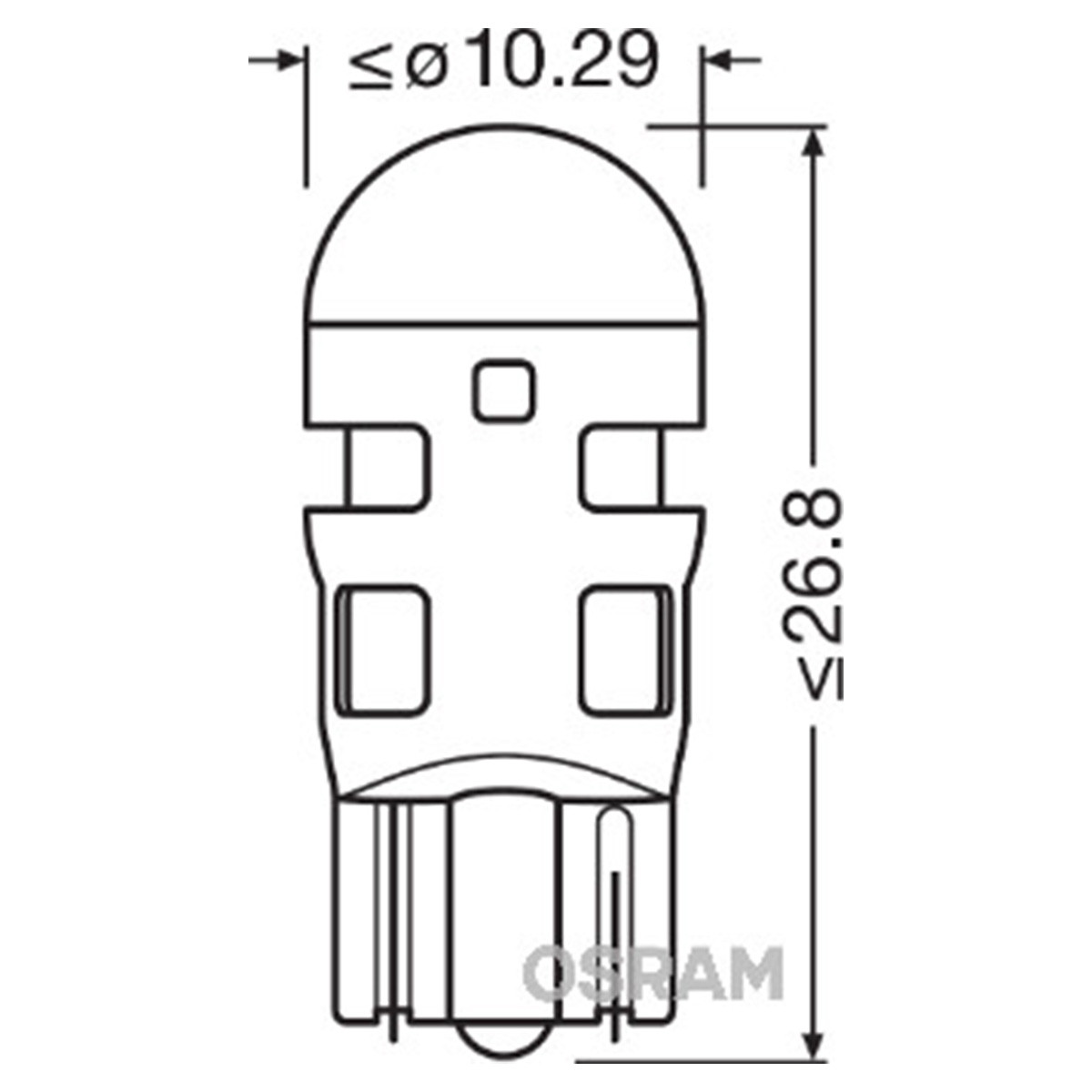 SIJAL PAR LED 12/ WY5W 2880YE-02B 1W W2,1x9,5D ZUTA OSRAM 