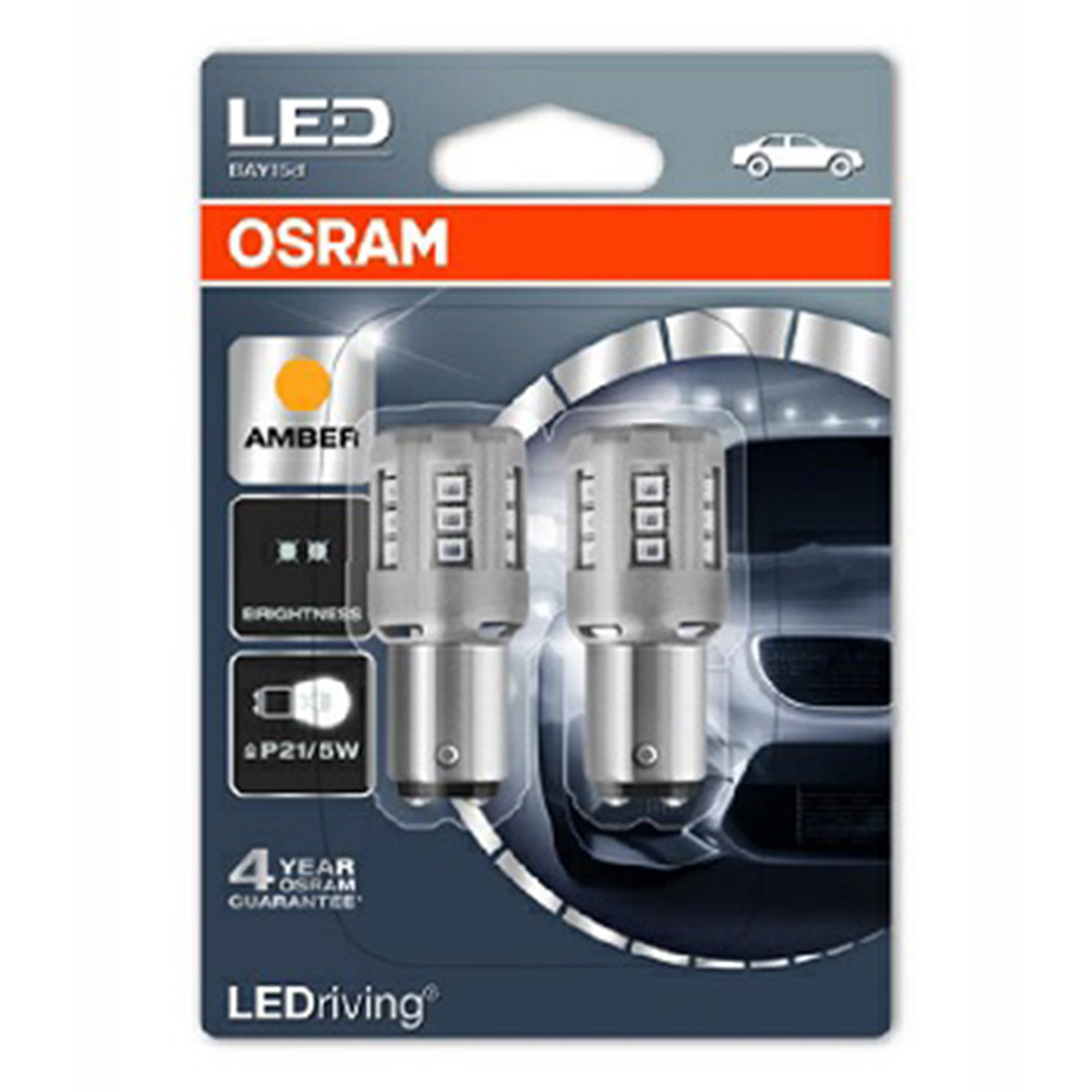 SIJAL PAR LED 12/ P21/5W 1457YE-02B BAY15D ZUTA OSRAM 
