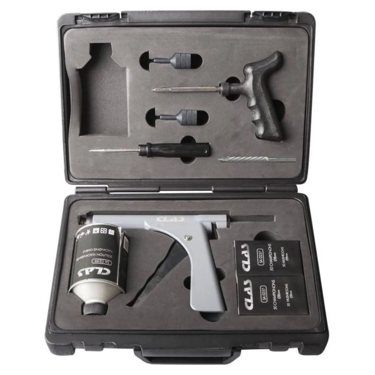 SET ZA KRPLJENJE GUMA (PISTOLJ-ZAVRTANJ-GUMA-LEPAK) EG0260 CLAS 