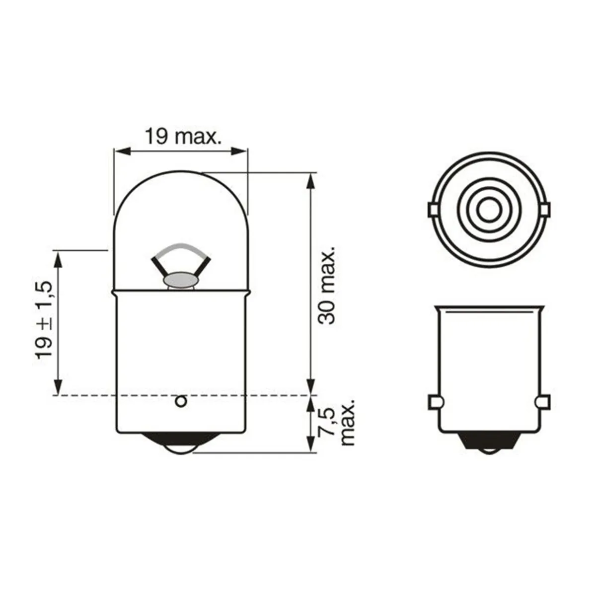 SIJ 12V R5W 1987302815 ( 17171 ) ECO  BOSCH 