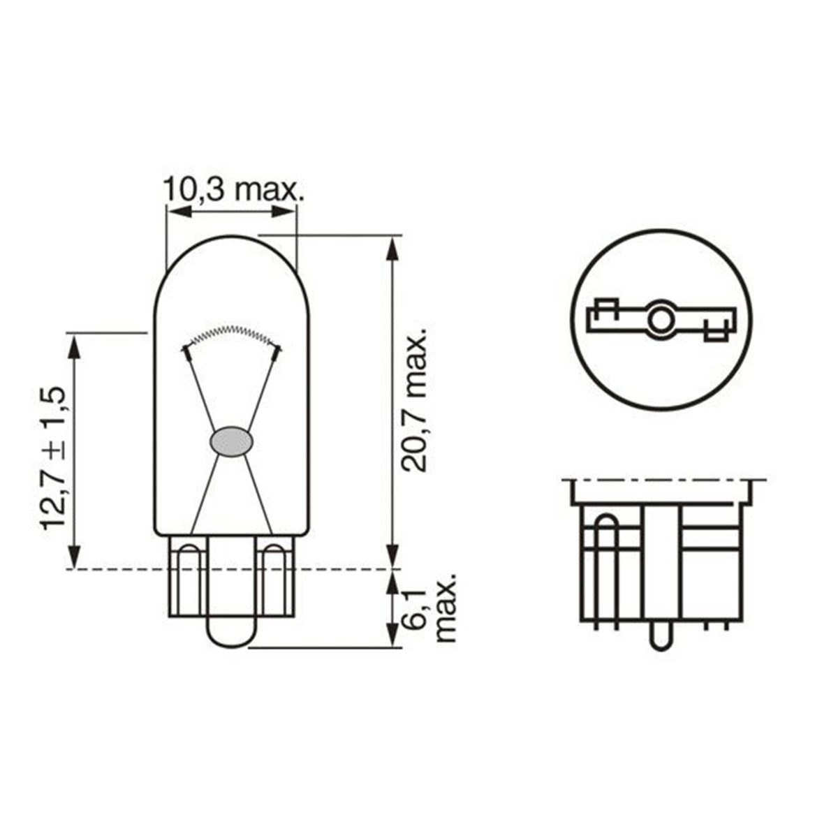 SIJ 12V W5W 1987302206 UBODNA ( 2825 17177 ) PURE LIGHT BOSCH 