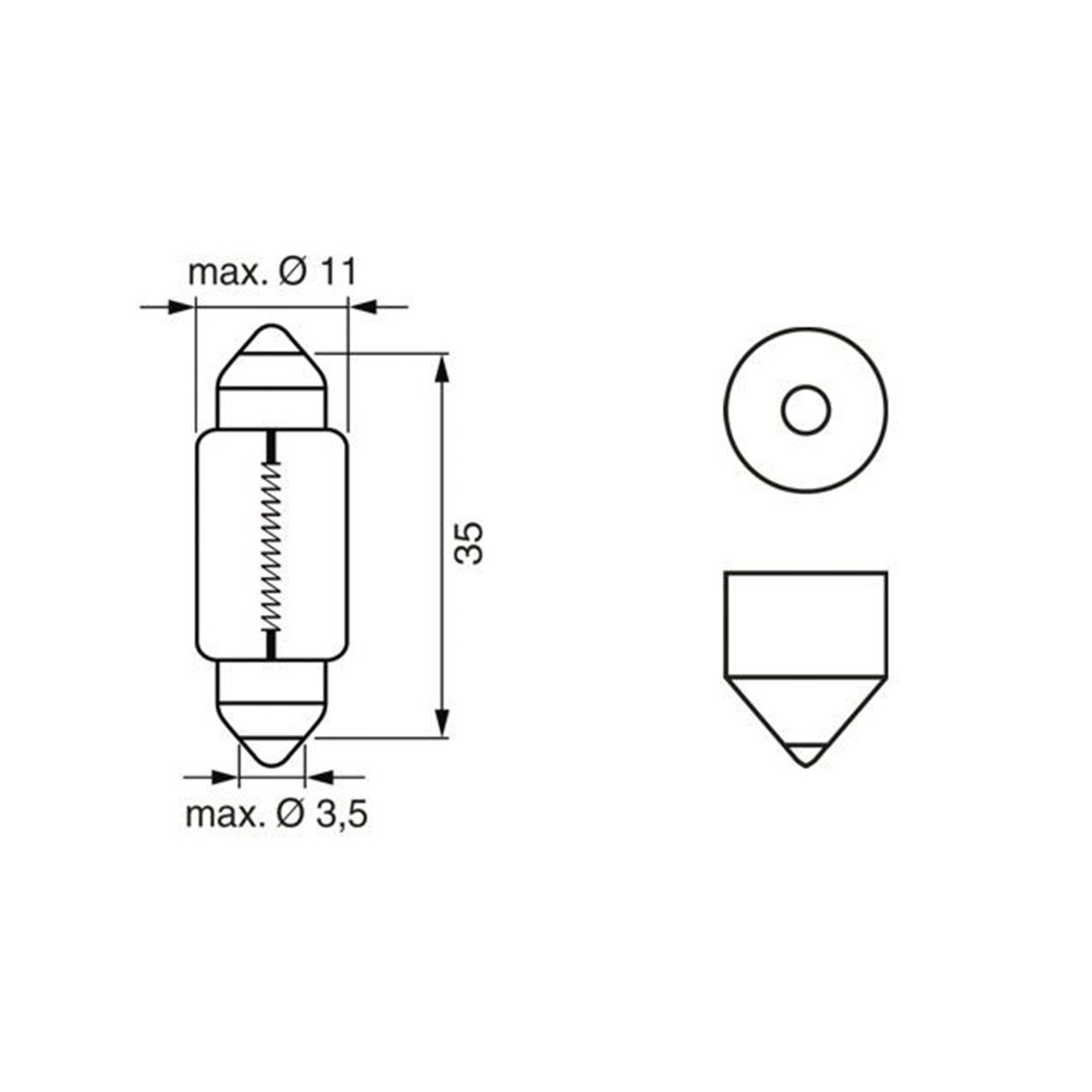 SIJ 12V C5W SULFID 1987302211 (  ) PURE LIGHT BOSCH 