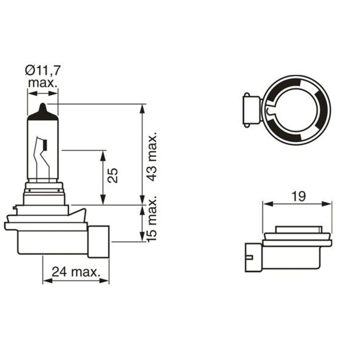 SIJ 12V 35W H8 1987302805 (  ) ECO BOSCH 