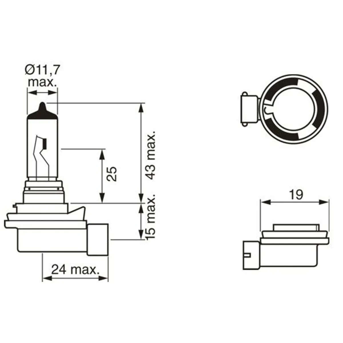 SIJ 12V 35W H8 1987302805 (  ) ECO BOSCH 