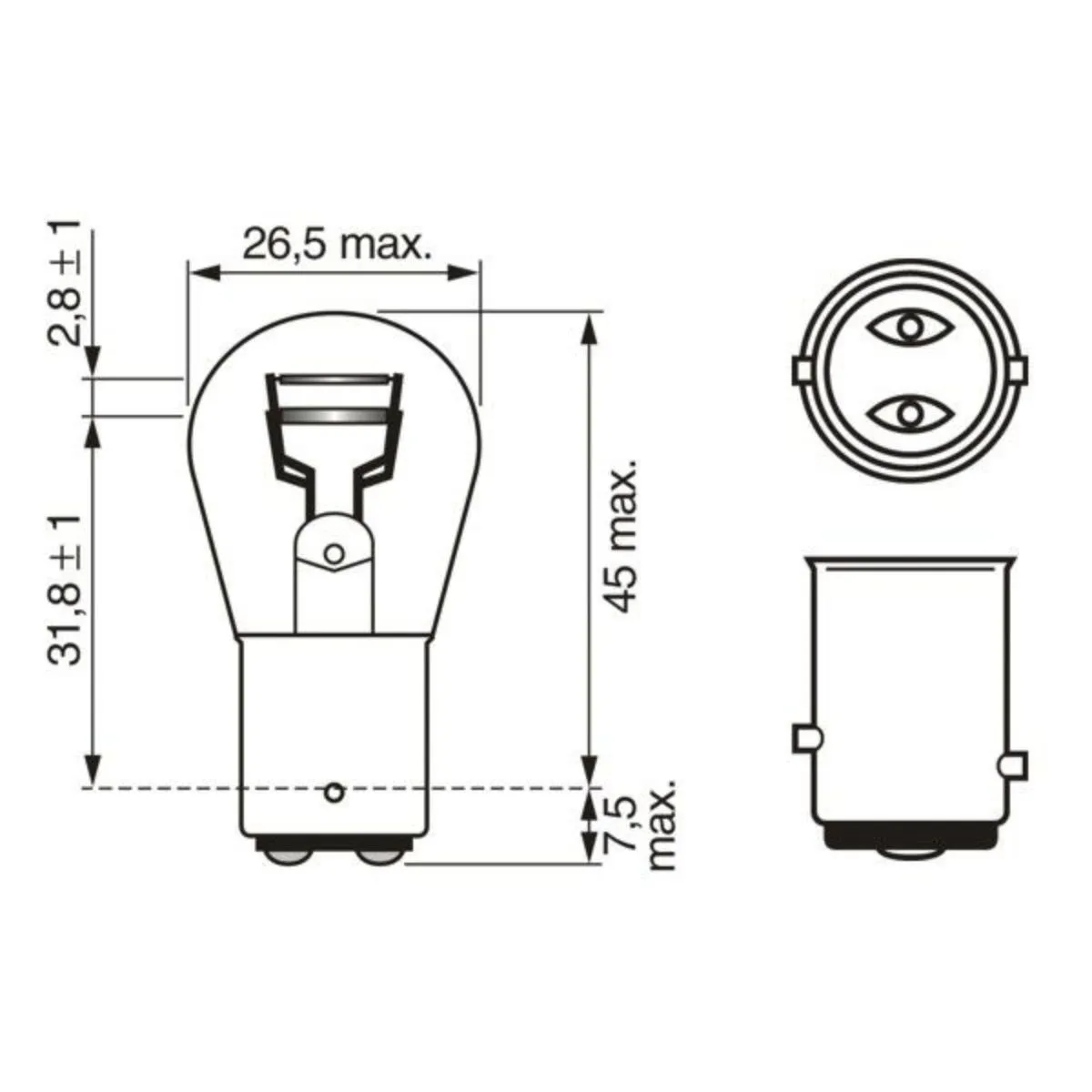SIJ 12V 21/5W 1987302202 (  ) PURE LIGHT BOSCH 
