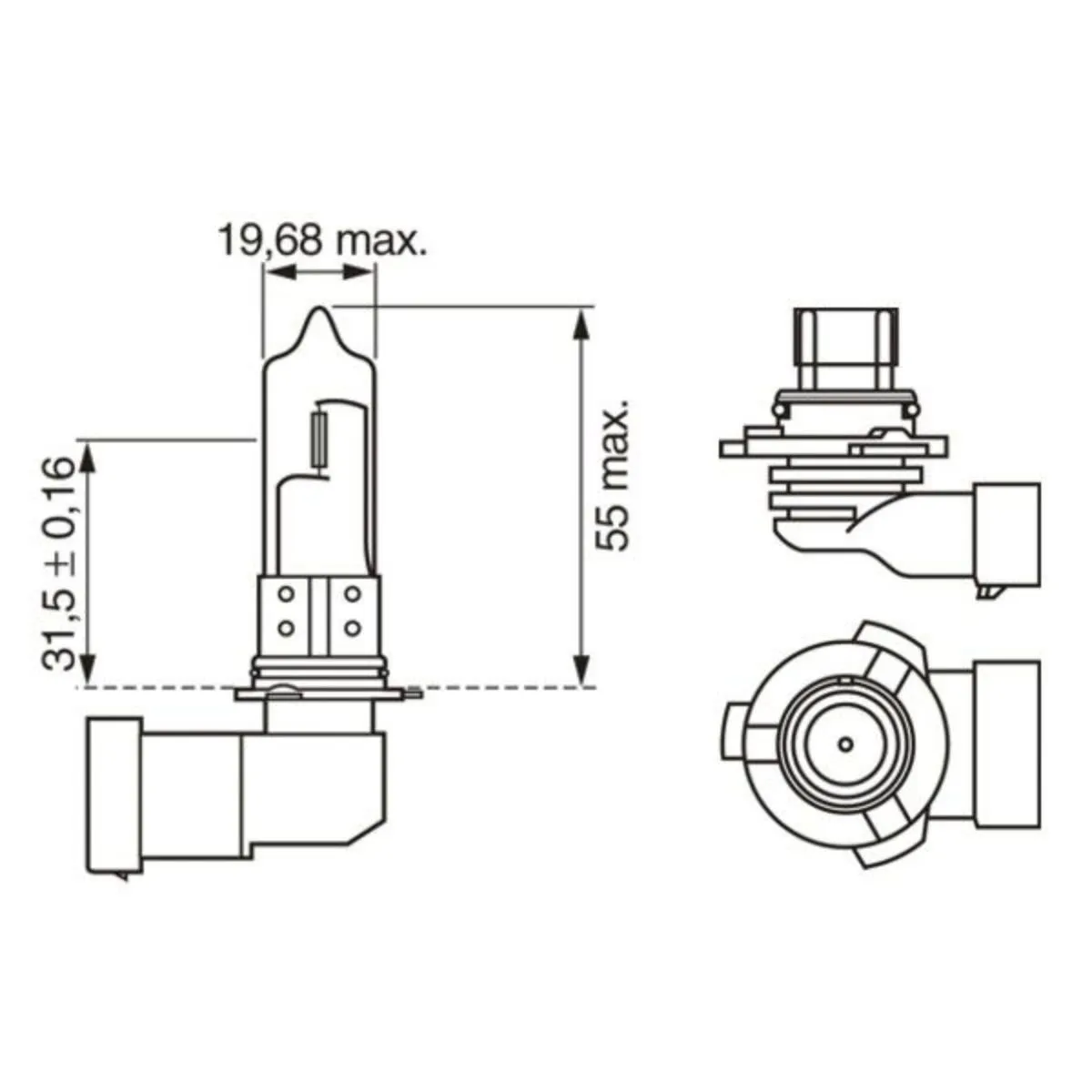SIJ 12V HB3 1987302152 (  ) PURE LIGHT BOSCH 