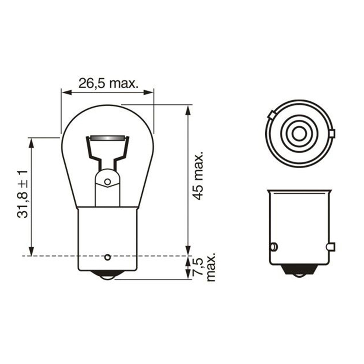 SIJ 12V 21W 1987302213 ZUTA (  ) PURE LIGHT BOSCH 