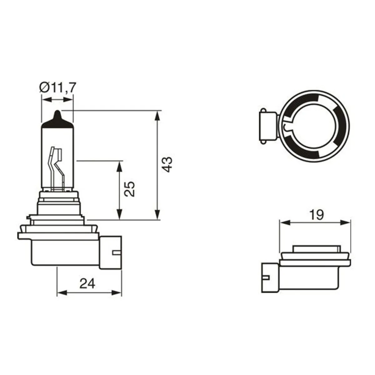 SIJ 12V H11 1987302084 (  ) PURE LIGHT BOSCH 