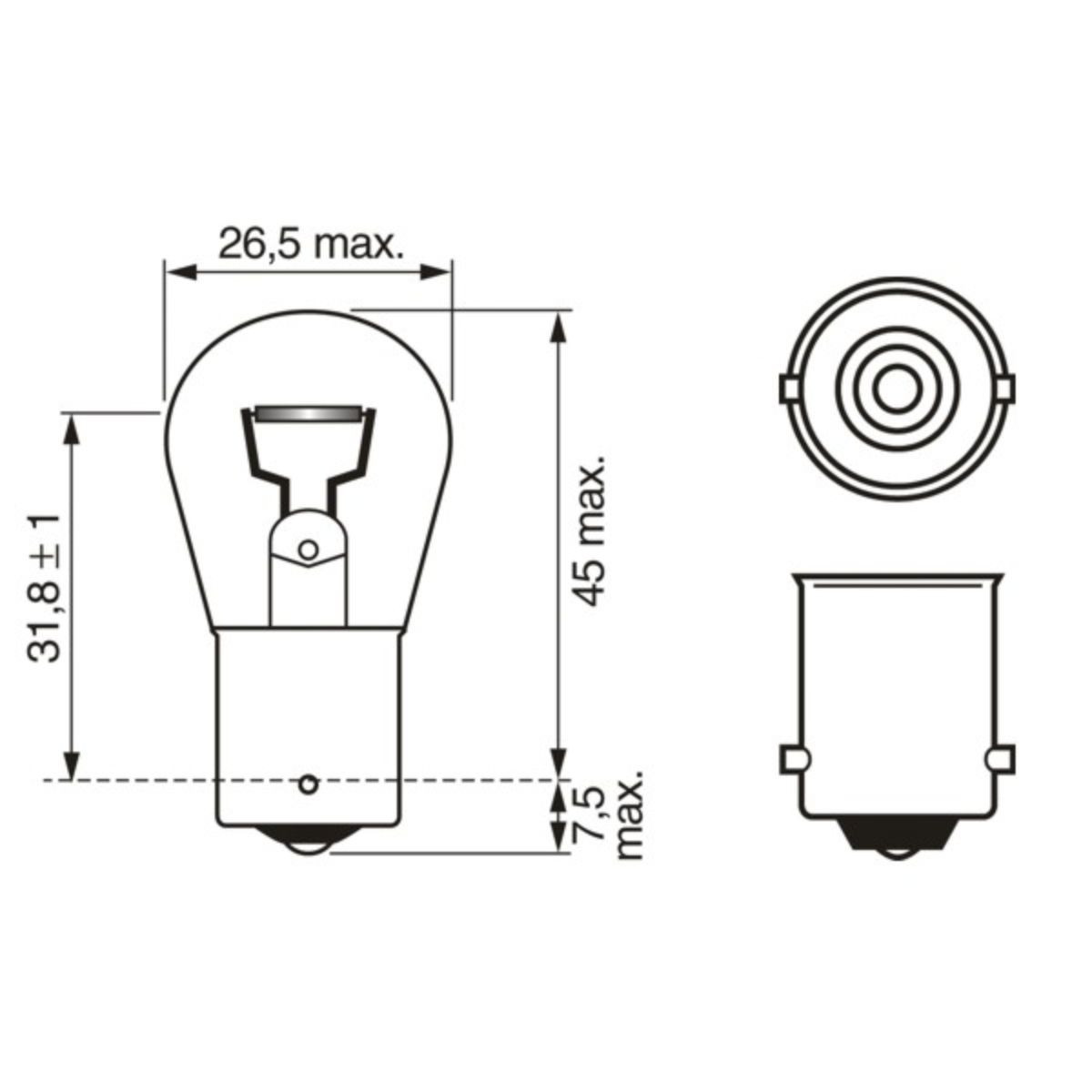 SIJ 12V P21W 1987302280 (  ) LONG LIFE BOSCH 