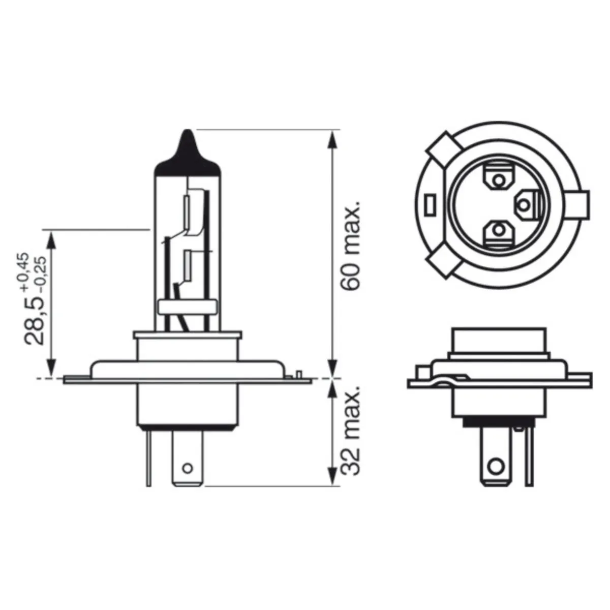 SIJ 12V H4 +30% 1987302042 (  ) BOSCH 