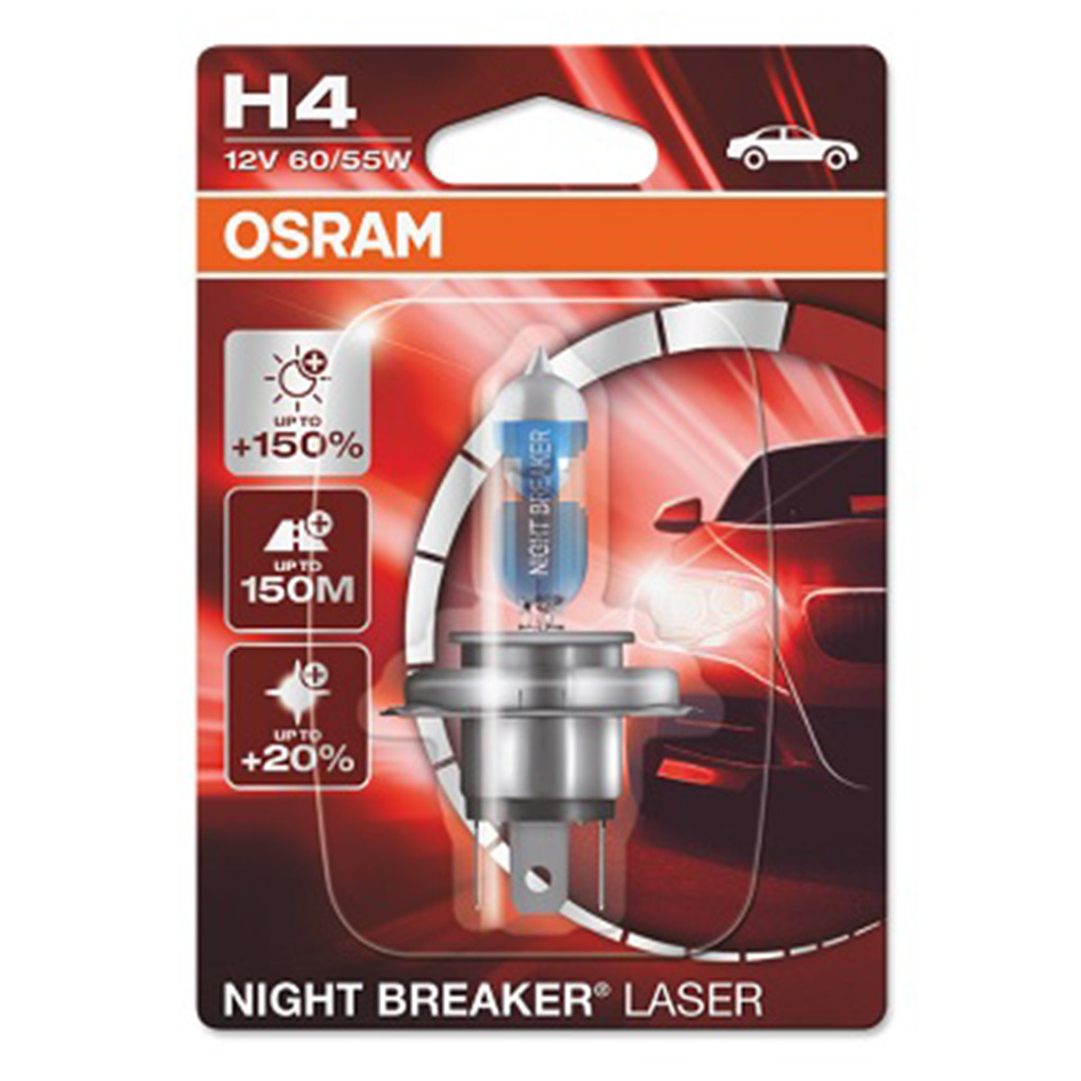 SIJAL 12/H4 64193NL-01B=1BL 60/55W NIGHT BREAKER LASER +150%  P43T BLI1 OSRAM 