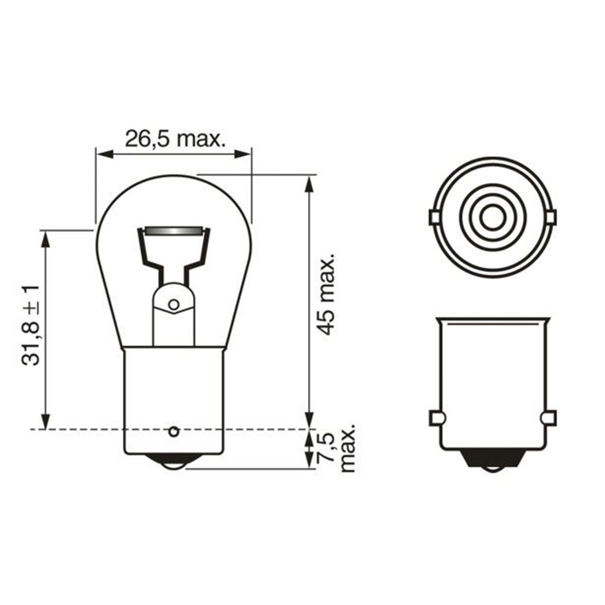 SIJAL 24/ P21W 24 1987302501 ( ) BOSCH 