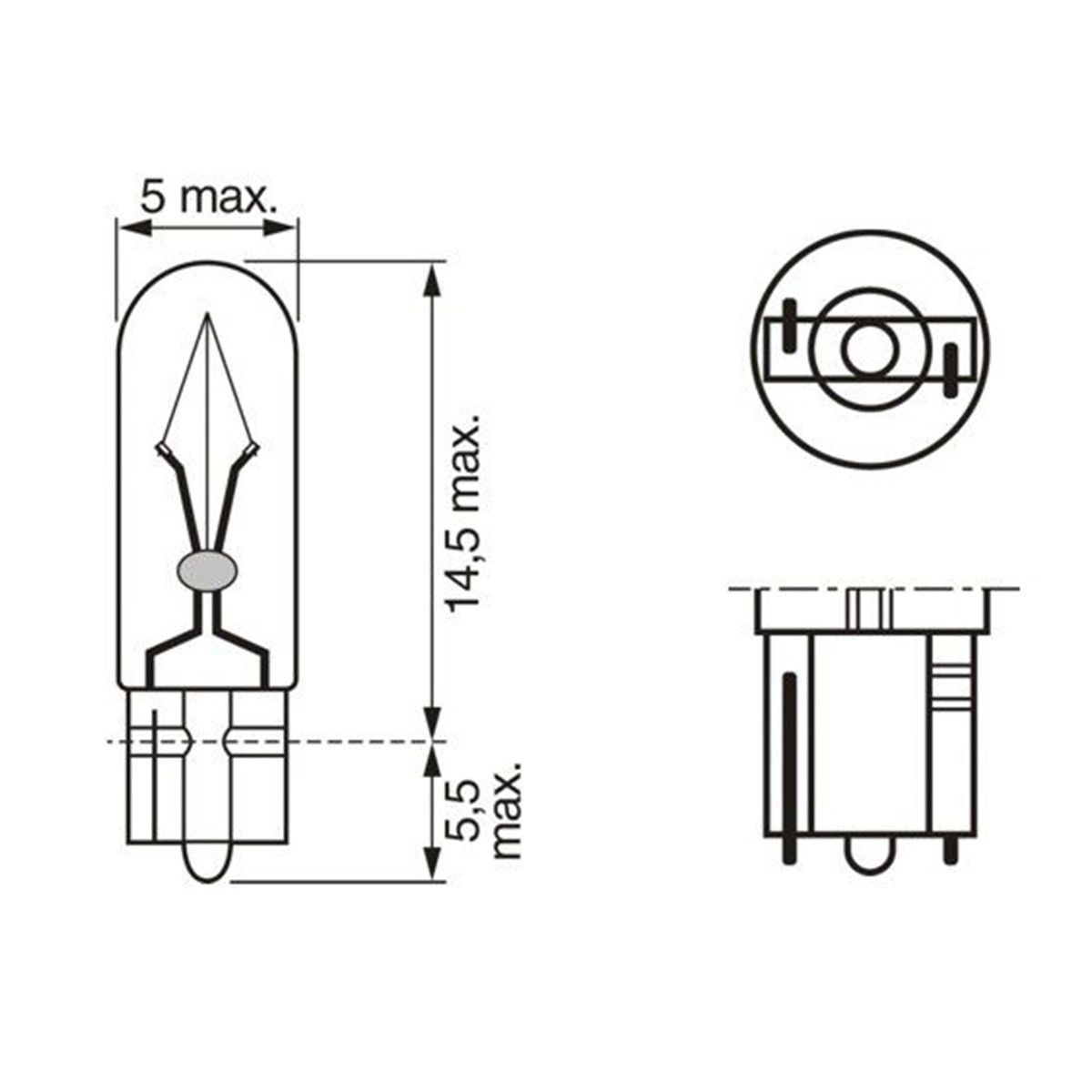 SIJAL 12V 2,3W W2,3W PURE LIGHT 1987302240 ( ) BOSCH 
