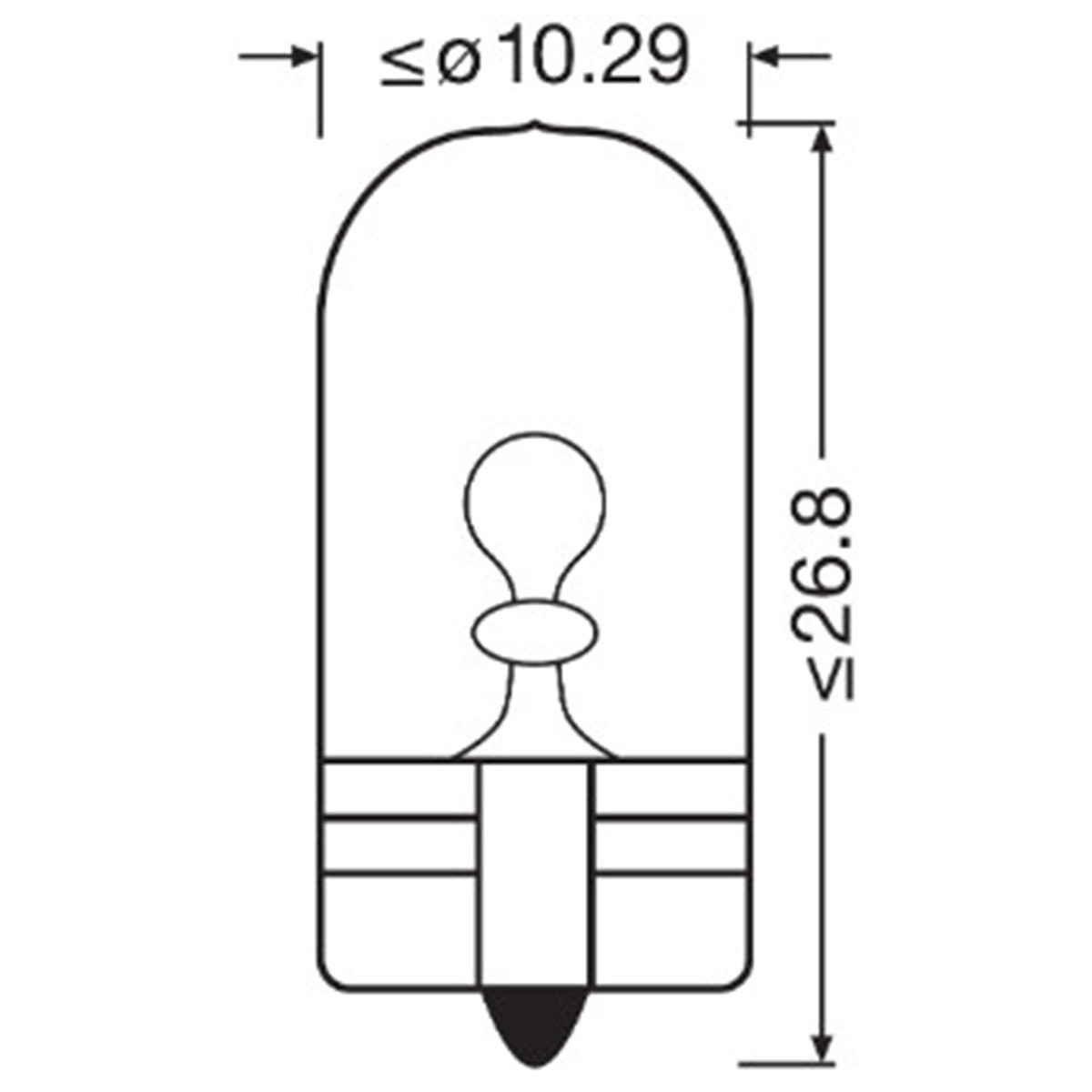 SIJAL PAR 12/ W5W 2825HCBN-2BL 5W W2.1X9.5D BLI2 OSRAM ( NEW-ECO PACK ) 