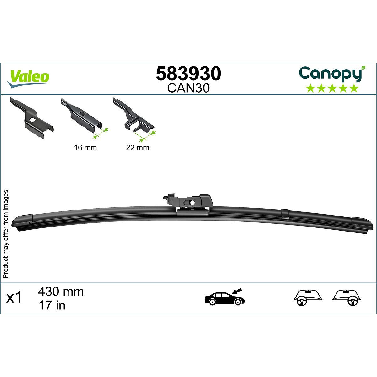 MET 583930 FLAT CAN30 CANOPY VALEO 