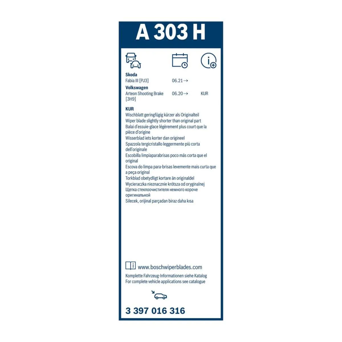METL 3397016316 ( ) TIGUAN 23- BOSCH 