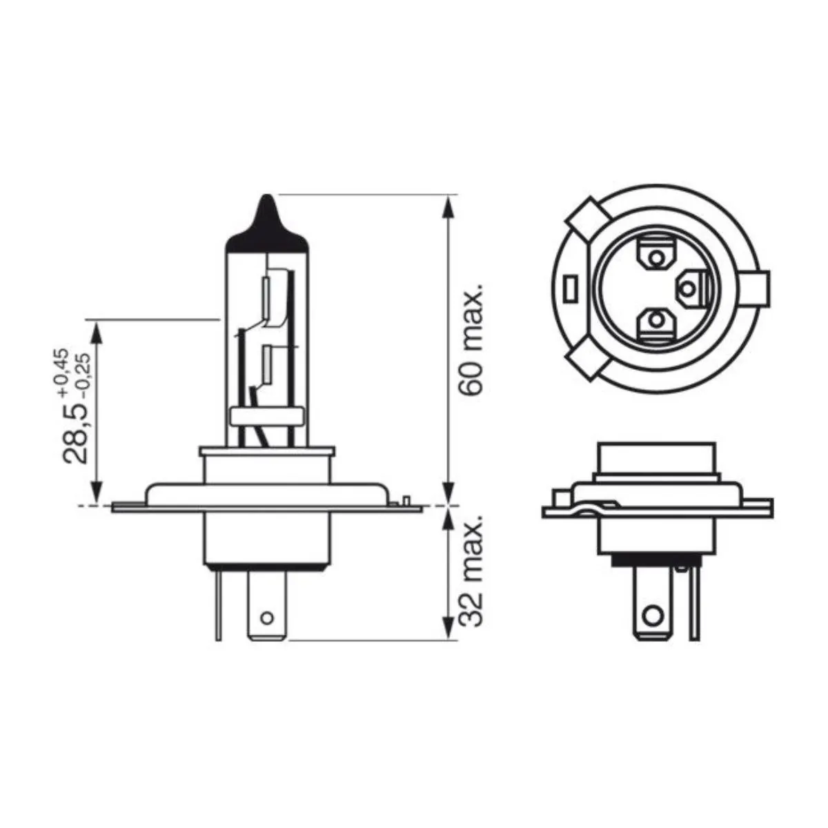 SIJ 12V H4 1987301152 ( ) ULTRA WHITE BL BOSCH 