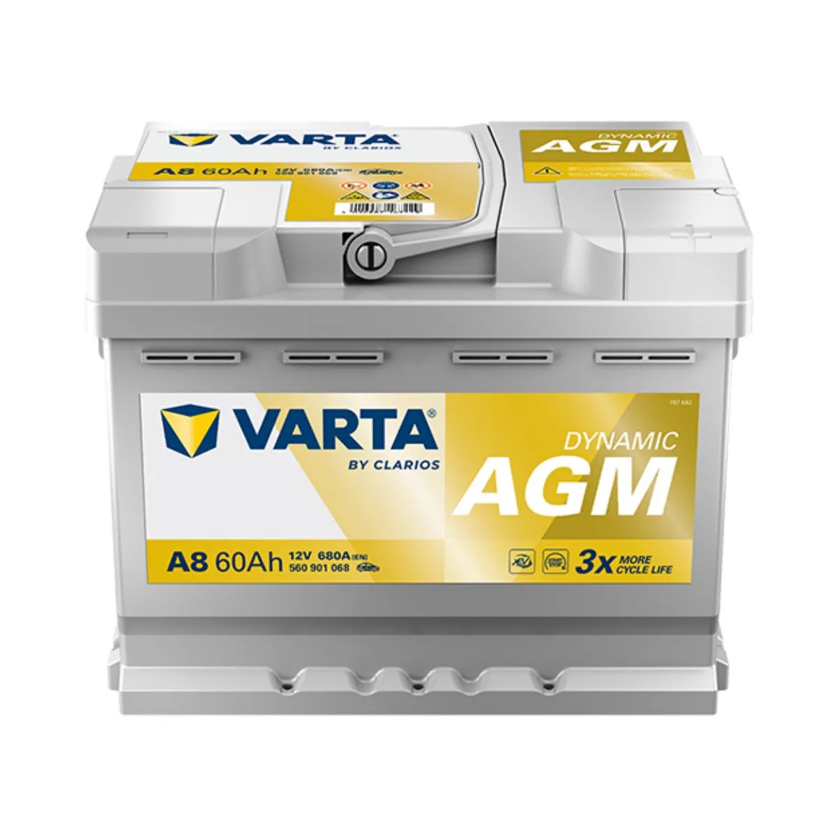 AKUM VARTA AGM START STOP 12V60AH D+ A8 ( D52 EK600 ) 