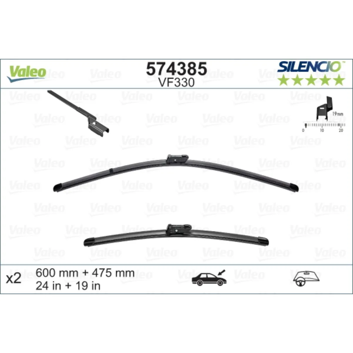 METL VM330 574385 ( 119305 ) 19MM VALEO 600/475 GOLF5,6 