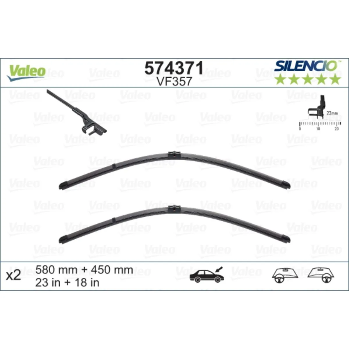 METL VM357 574371 ( 119369 ) VALEO 580/450 159 