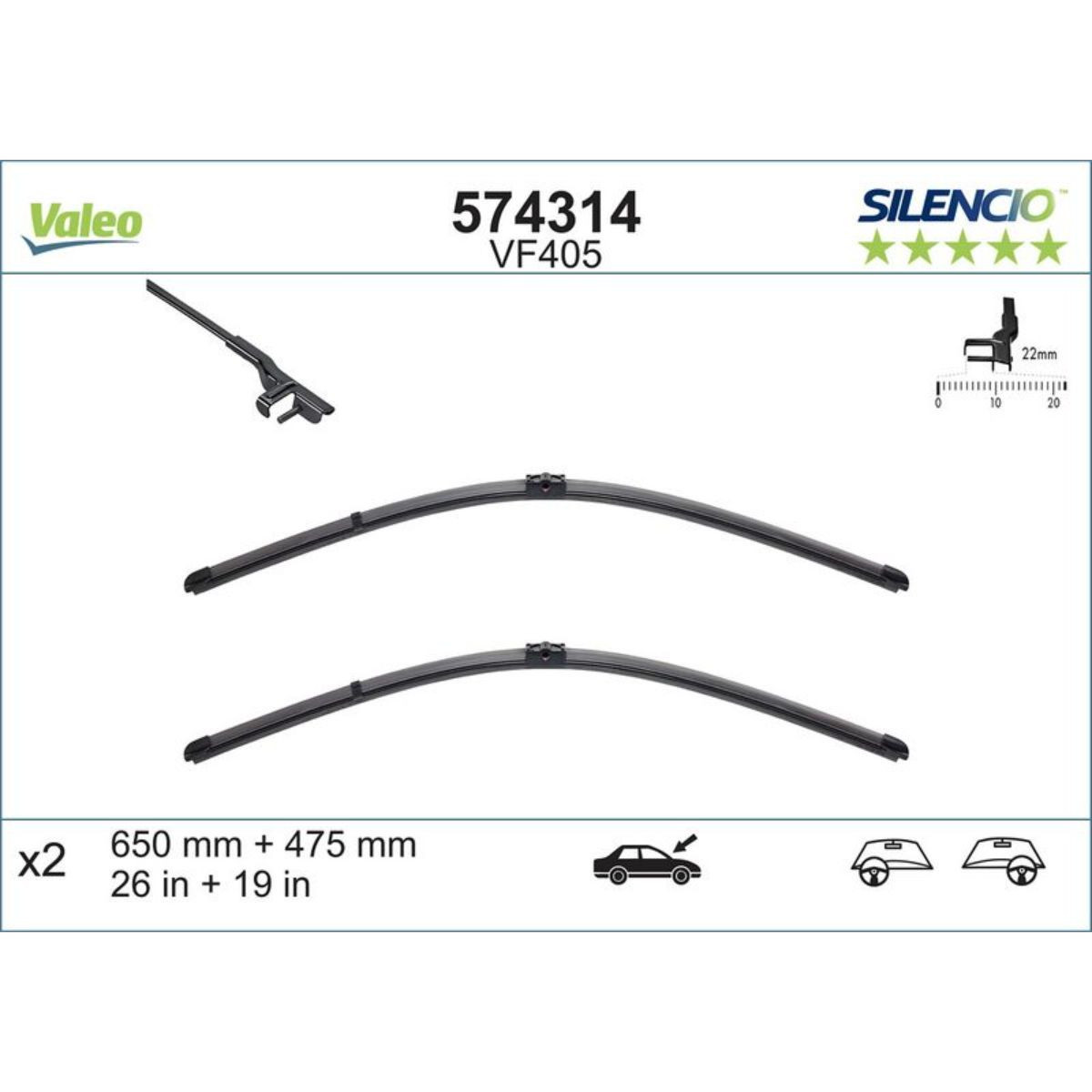 METL VM405 574314 ( 119384 ) VALEO 650/475 FORD 