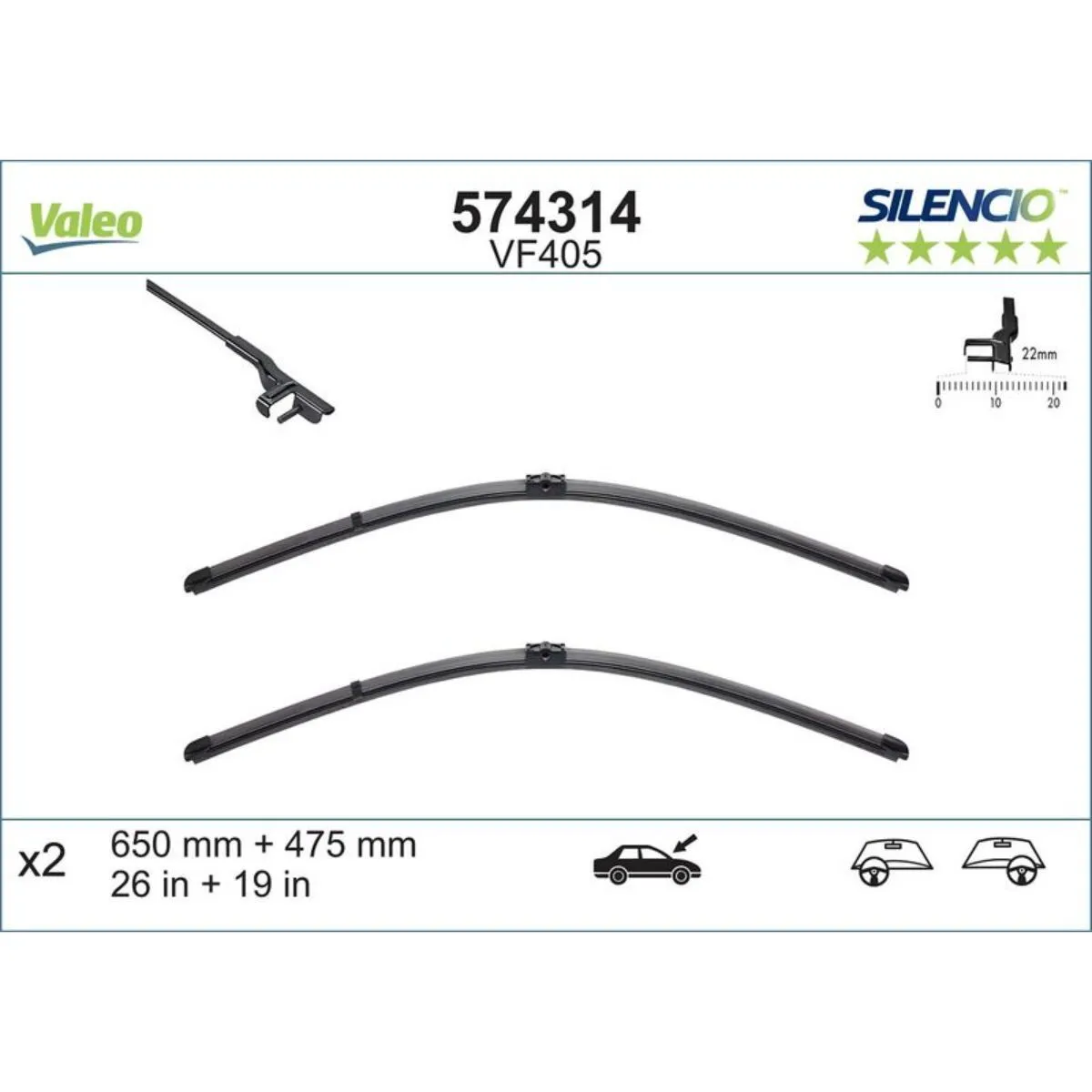 METL VM405 574314 ( 119384 ) VALEO 650/475 FORD 