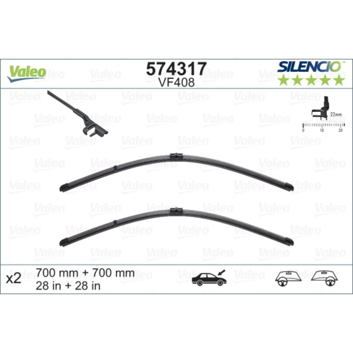 METL VM408 574317 ( 119389 DF-123 ) VALEO 700/700 PEUG407 