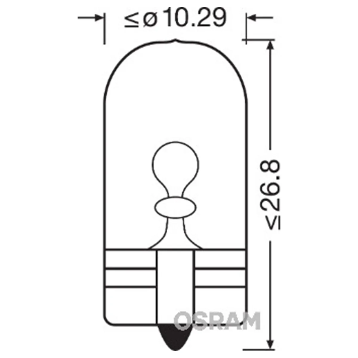 SIJAL 12/ W5W 2825 5W W2,1x9,5D ( 17177 32211 ) OSRAM 