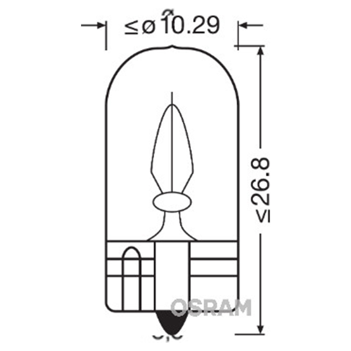 SIJAL 12/ W3W 2821 3W W2,1x9,5D OSRAM 