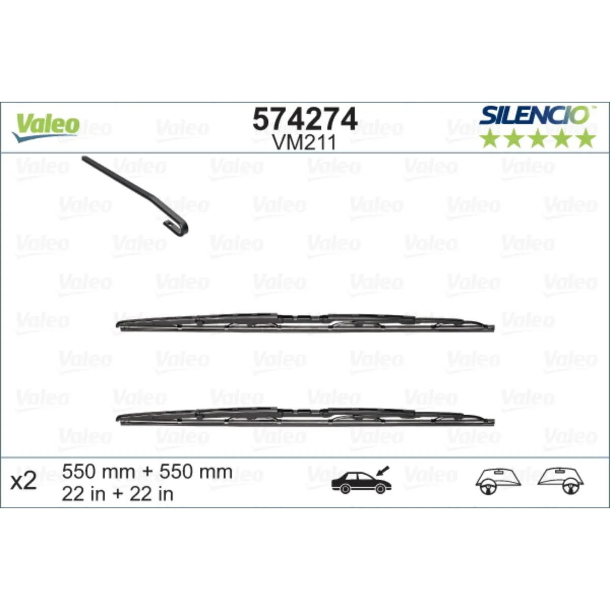 METL VM211 574274 ( 116342 ) VALEO 550/550 MM 