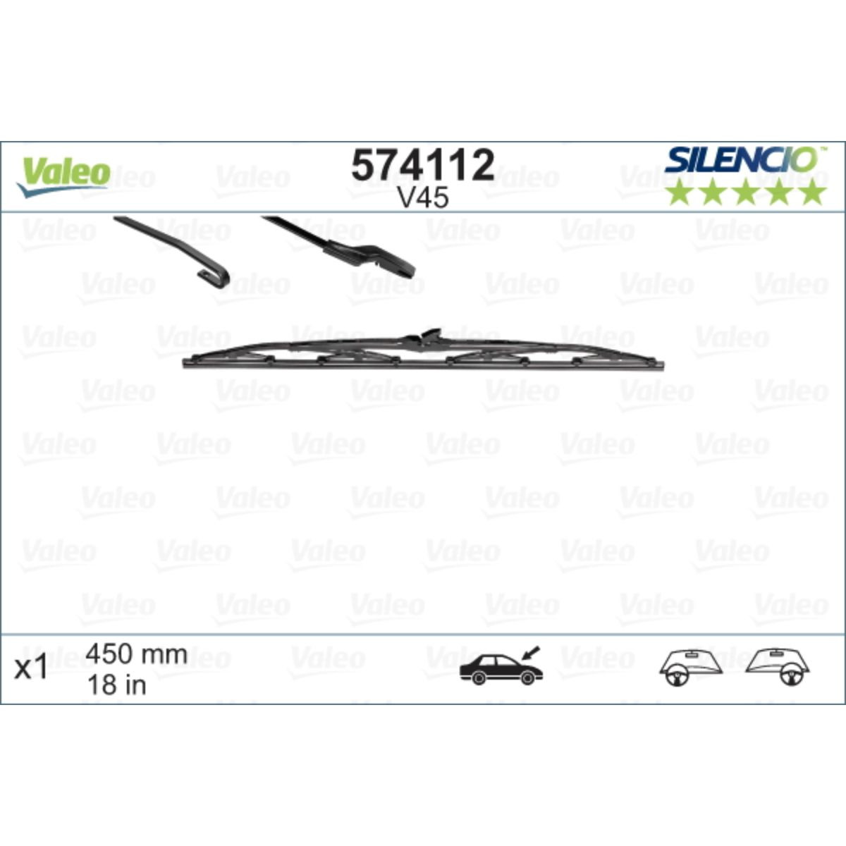 METL V45 574112 ( 116123 116128 ) VALEO 450 MM 