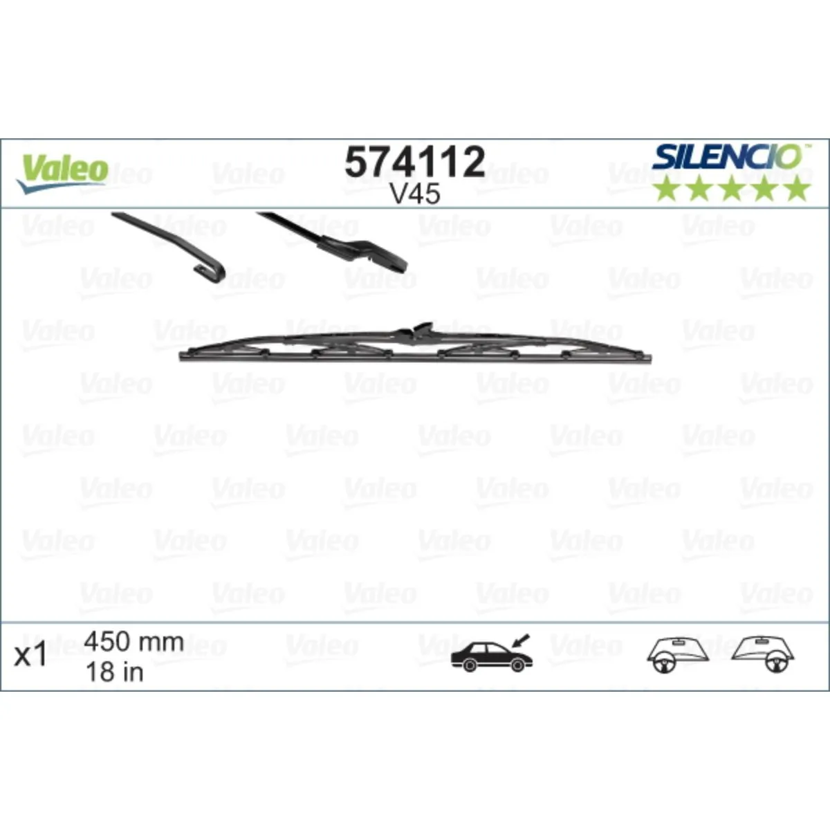 METL V45 574112 ( 116123 116128 ) VALEO 450 MM 