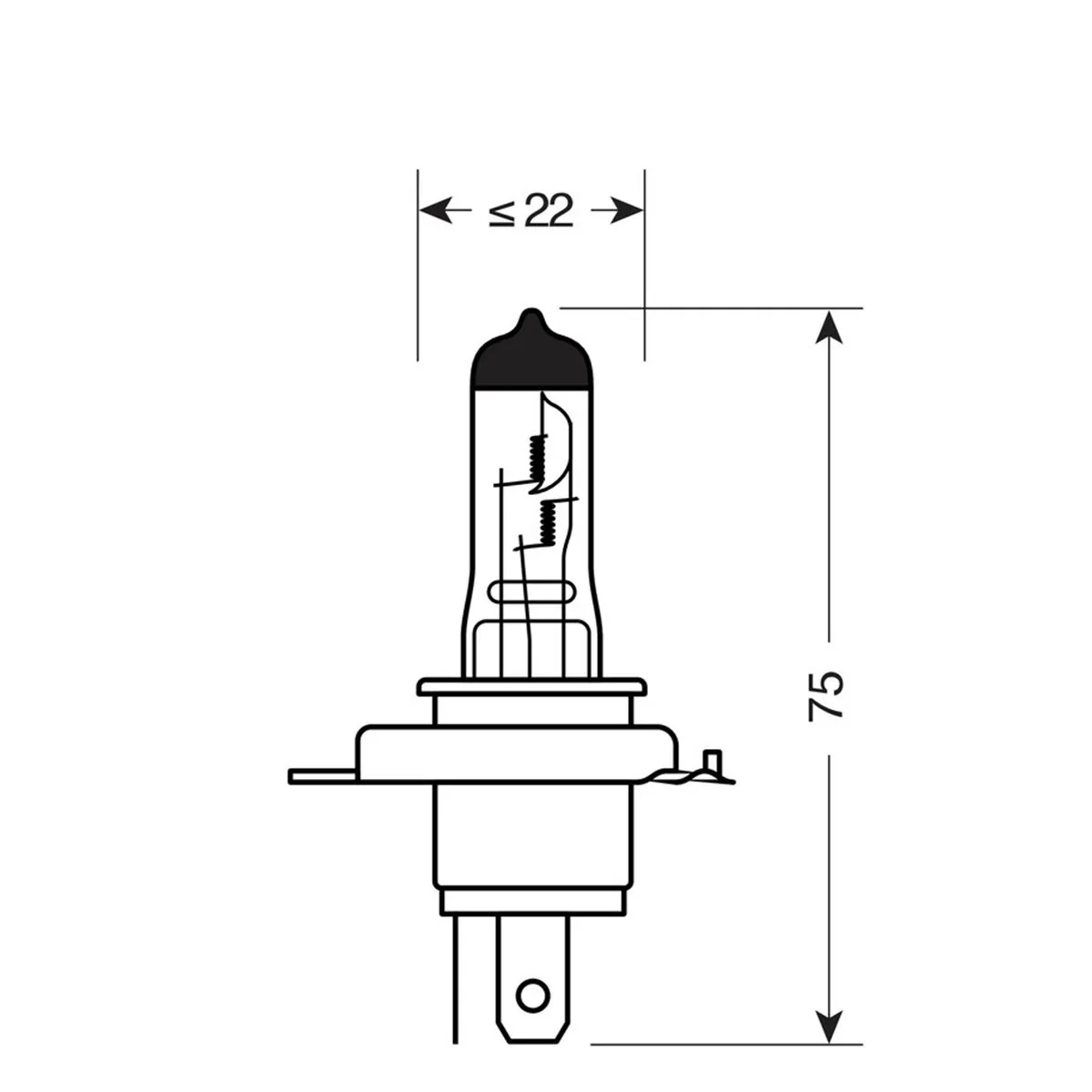 SIJ 12V H4 60/55W KUT 58044 ( 48881 32007 ) LAMPA 