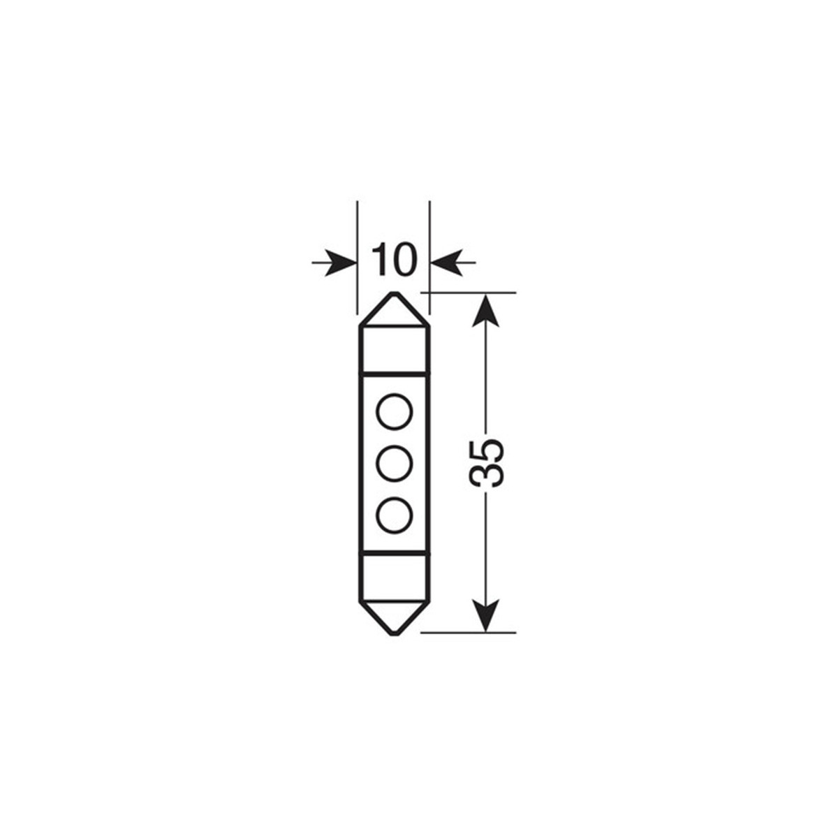 SIJ LED 58394 10X36MM BELA SULFID 