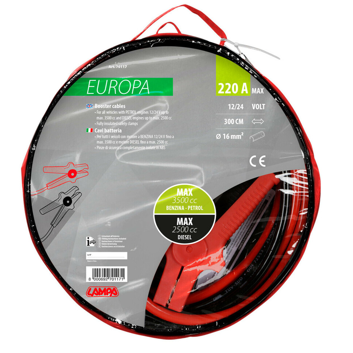 KABLOVI ZA START 16MM 220A 70117 