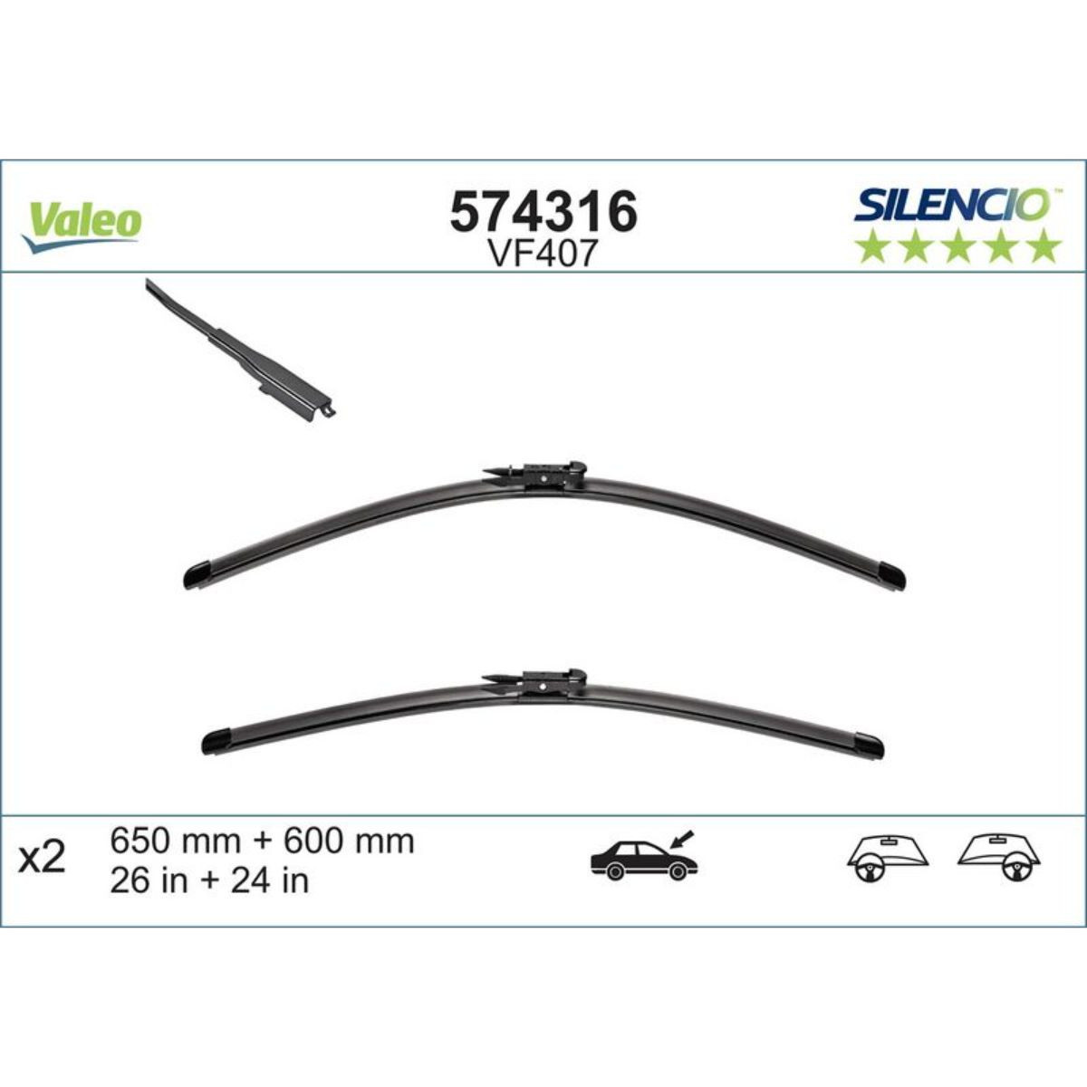 METL VM407 574316 (119388) 650/600 VALEO SILENCIO 