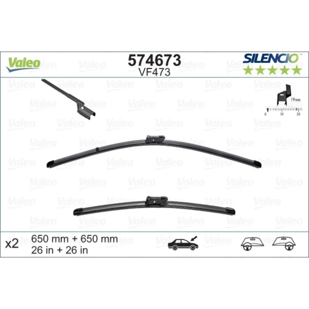 METL VM473 574673 650/650 VALEO SILENCIO 