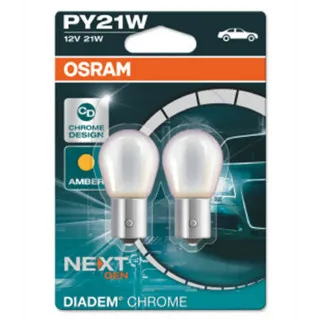 SIJAL PAR 12/ PY21W 7507DC-02B=2BL 21W ZUTA DIADEM BAU15S BLI2 OSRAM 
